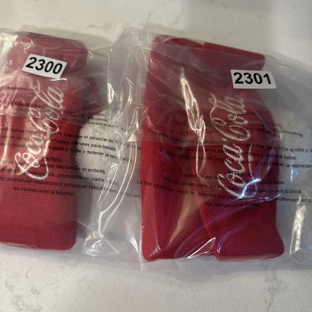 Coca-Cola Red‎ Beanie Hat One Size Cuffed Pom Pom